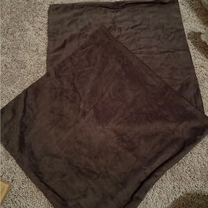 Dezene Decorative Pillow Cases covers 16”x16” Chocolate Brown: 2 Pack, velvet